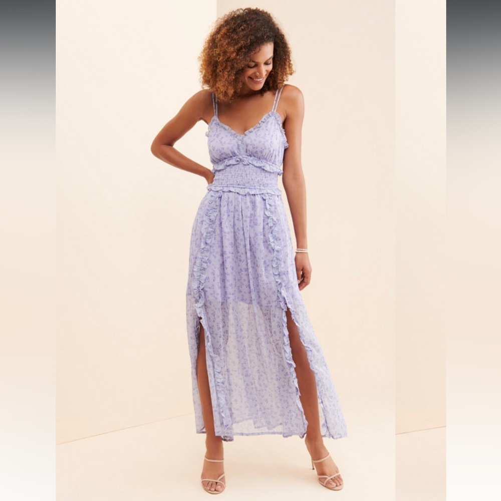 Elliatt Lavender Victorian Maxi Dress Size S